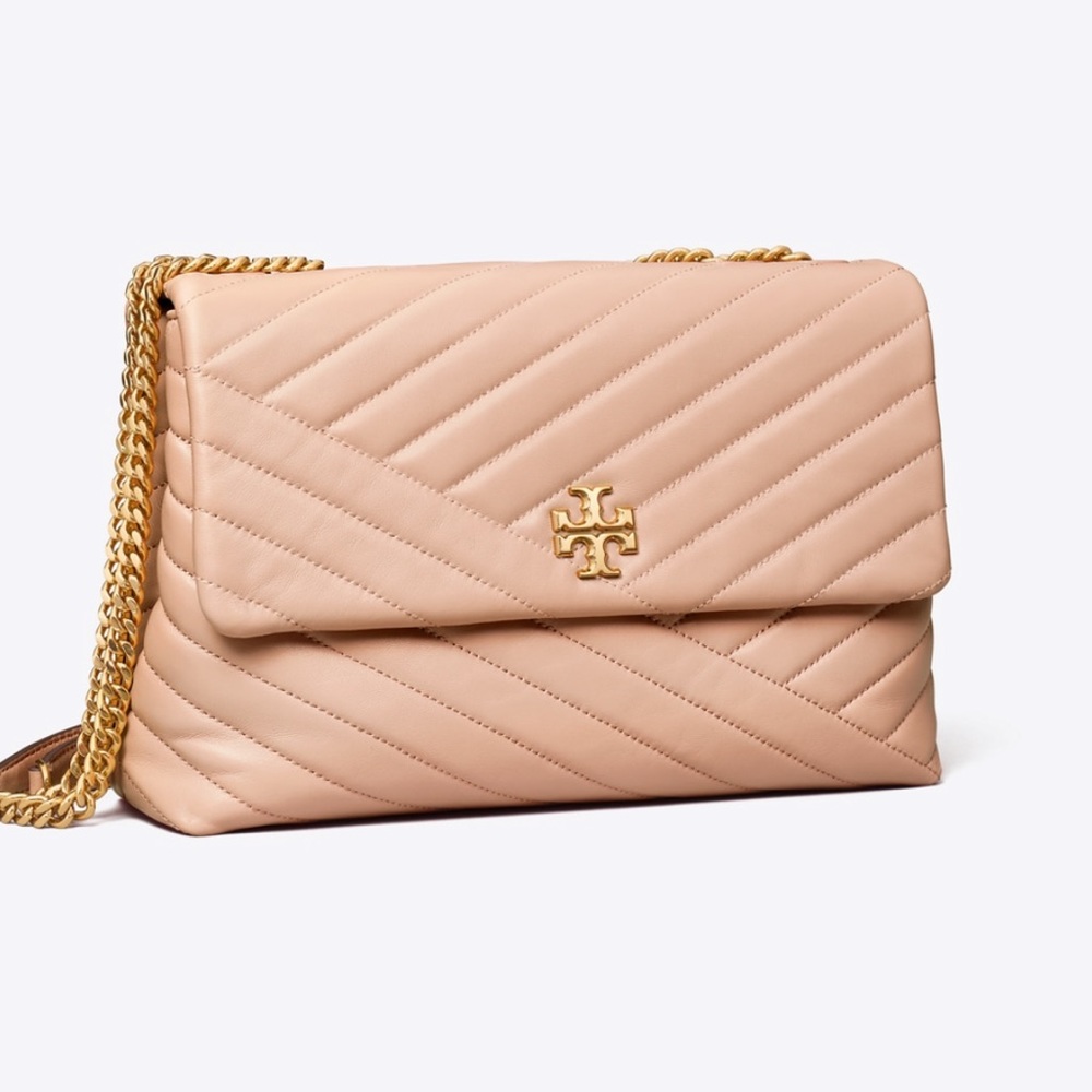 TB KIRA CHEVRON CONVERTIBLE SHOULDER BAG